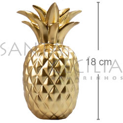 Abacaxi Decorativo - Ouro Fosco  Ref.FD004